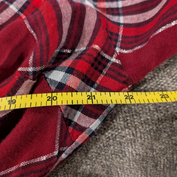 Lane Bryant Women's Red Plaid Wrap Top - Picture 9 of 11